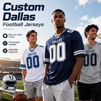 Uniforme de Fútbol Americano Más Popular de los Dallas Boys, Jersey Personalizado con Logotipo para Fanáticos del Equipo, Talla Grande 6XL, Cuello en V