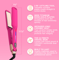 Best Hot Selling Professional Popular Design Nano Titanium Plate Hair Straightener With Infrared Hair Straightener Flat Iron