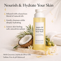 Gel douche hydratant OEM |   Gel douche hydratant multi-huiles pour une peau éclatante |   Nettoyant doux en marque propre