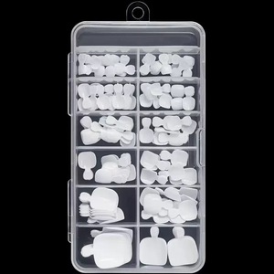 Uñas Postizas Francesas para Mujer, Uñas Acrílicas Adhesivas Blancas Cortas Cuadradas, Paquete de 120 - Product Image 6