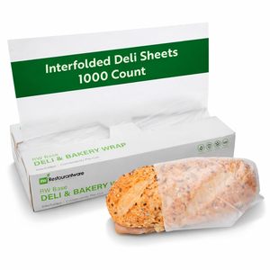 แผ่นพลาสติกใสสำหรับห่ออาหาร Deli & Bakery Wrap 1000 แผ่น แบบพับสำเร็จรูป สำหรับแซนวิชและขนม - Product Image 1