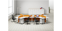 Meubles de bureau, bureau moderne, table de direction, poste de travail informatique, équipe professionnelle modulaire