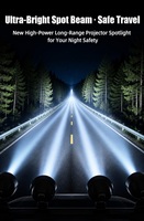 Barre de feux de conduite LED laser haute puissance pour camions, projecteur tout-terrain monté sur grille dissimulée ou sur toit, 2 blancs, télécommande, stroboscope
