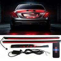Spoiler universel pour voiture, modification décorative, spoiler lumineux en fibre de carbone, bande lumineuse LED montée sur véhicule, feu stop monté en hauteur