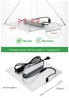 Lampe de culture LED 100W à spectre complet, haute performance PPF, lumière du soleil, dimmable, pour plantes d'intérieur, semis et légumes