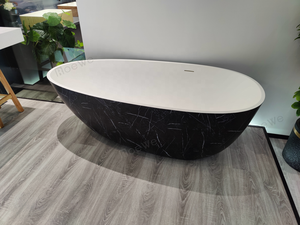 Massiv stein Marmor Badezimmer Badewanne stehend weiß Marmor Stein Badewanne Harz schwarz Marmor Badewannen - Product Image 4