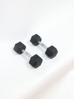 Haltères hexagonaux professionnels de 1 à 70 kg, haltères gainés de caoutchouc avec poignée moletée chromée, poids pour entraînement à domicile