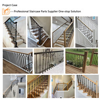 Balustrades et rampes d'escalier extérieures modernes en fer forgé découpées au laser noires pour terrasse