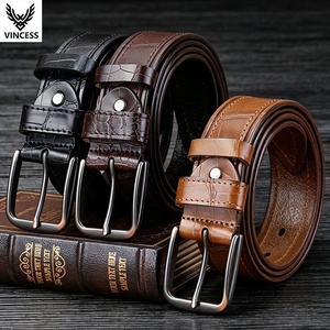 VINCESS Cintura in Pelle di Lusso per <span class=keywords><strong>Uomo</strong></span>, Produttore di Cinture in Pelle di Vacchetta Fatte a Mano con Logo Personalizzato per Lavoro e Abbigliamento Business - Product Image 6