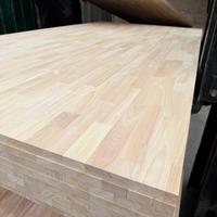 Panneau en bois de caoutchouc à jointures à doigts de qualité industrielle pour aménagement de magasins de détail, approvisionnement commercial en gros, feuille de bois durable