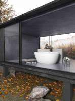 Baignoire ovale portable moderne pour adultes, douche, acrylique blanc, pierre artificielle, autoportante, fabriquée en Chine