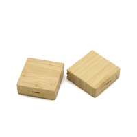Nouveau Design Fard À Paupières Emballage Poudre Unique Compact Maquillage Vide Bambou Fard À Paupières Palette