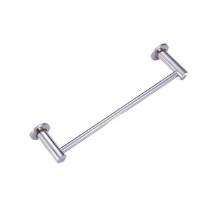 Porte-serviettes mural en acier inoxydable, simple ou double barre, style européen, finition brillante, pour salle de bain et hôtel - Product Image 4