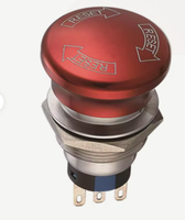 Interrupteur d'arrêt d'urgence 22 mm, étanche IP65, bouton-poussoir champignon à verrouillage 1NO1NC 2NO2NC, déverrouillage par torsion, interrupteur d'arrêt d'urgence rouge 5A 250V en acier inoxydable