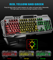 Nouveau clavier de jeu mécanique filaire pleine taille 104 touches USB rétroéclairé RGB avec repose-poignets en plastique et métal pour PC