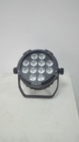 Projecteur LED de scène DMX512 étanche pour extérieur, 64 canaux, 12x18W RGBAWUV 6-en-1, IP65, LED Slim Flat pour DJ, discothèque, fête, parc
