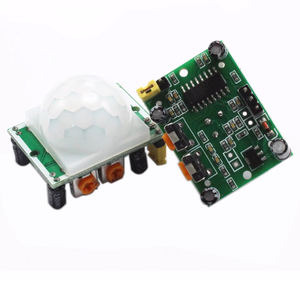 HC-SR501 modul Sensor piroelektrik impor tubuh manusia penginderaan inframerah dengan komponen elektronik pilihan pelat biru merah - Product Image 1