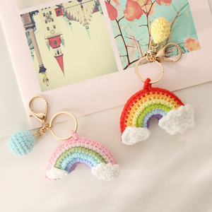 Pendentif tissé doux d'été, porte-clés tricoté à la main <span class=keywords><strong>pour</strong></span> mamans, produit fini au crochet à cinq brins - Product Image 2