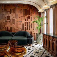 LanderStone Parquet en marbre jet d'eau personnalisé avec revêtement de sol intérieur pour restaurant de Dubaï Carreaux de mosaïque en marbre jet d'eau 600*600mm