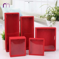 Boîtes cadeaux carrées en papier kraft avec couvercle transparent en PVC pour savon, avec fenêtre, de Yiwu PET Sliding Drawer