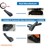 Chenilles en caoutchouc pour mini-excavatrice OEM/ODM 180x72x36 fabriquées à Hebei, pour chargeuse compacte, avec inspection vidéo incluse