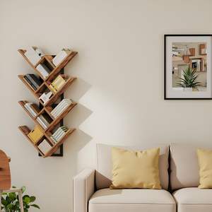 رف حائط حديث على شكل شجرة ، عائم هندسي لغرفة المعيشة - Product Image 4