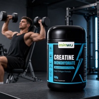 Poudre de créatine à haute concentration pour la musculation des adultes, le développement de la masse musculaire maigre, la prise de masse, la force, la récupération, le soutien immunitaire, végétalien