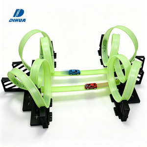 <span class=keywords><strong>Pista</strong></span> da Corsa Luminosa con Doppio Circuito e Auto a Molla, Set HSP per Divertimento Indoor e Gioco Competitivo per Bambini - Product Image 1