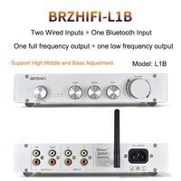 BRZHIFI L1B BT 5.0 çözme A sınıfı Preampifier 21 amplifikatör kurulu 2.1 kanal tiz bas ve orta ayar hifi ön amp