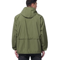 Veste de pluie pour hommes OEM imperméable coupe-vent course à pied imperméable léger pliable avec capuche voyage randonnée veste à capuche pour hommes