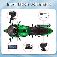 Autommi 6.25 pouces Portable Moto écran Android 14 système GPS Bluetooth Navigation IPX8 étanche Smart Moto caméra Carplay