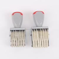 Encre Sefl colorée en plastique drôle en caoutchouc Diy Rolling Wheel Date Time Tampons logo personnalisé en plastique