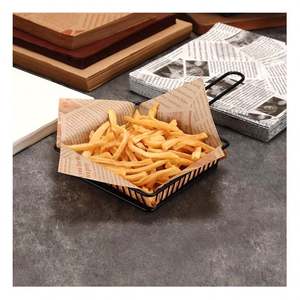 กระดาษห่อเบอร์เกอร์เคลือบกันไขมัน พิมพ์โลโก้และขนาดตามสั่ง เกรดอาหาร ทำจากกระดาษคราฟท์ - Product Image 2