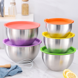 Tazón de Acero Inoxidable para Almacenamiento de Alimentos con Tapa de Goma, para Ensaladas de Frutas y Mezclas, en Oferta - Product Image 3