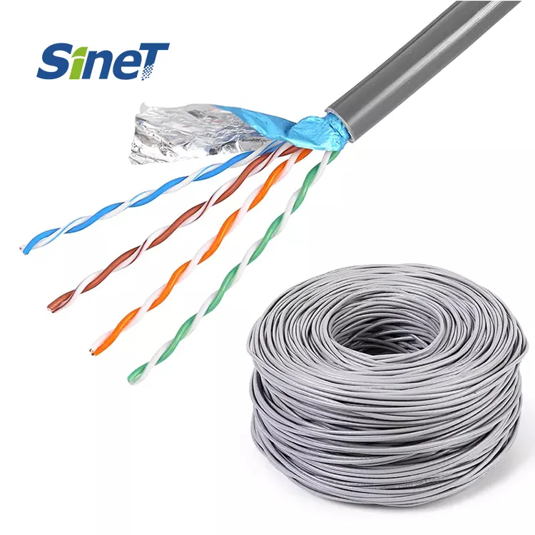 Niederspannung kabel 30V Ftp Cat5e Netzwerk 4 Paare Massiv kupfer FTP Cat5 Lan Kabel Ethernet Kabel