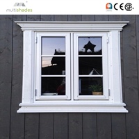 Ventana Abatible de Aluminio con Doble Acristalamiento Templado Multishades NFRC CA Título 24, Eficiente Energéticamente, Resistente a Huracanes, Marco Negro