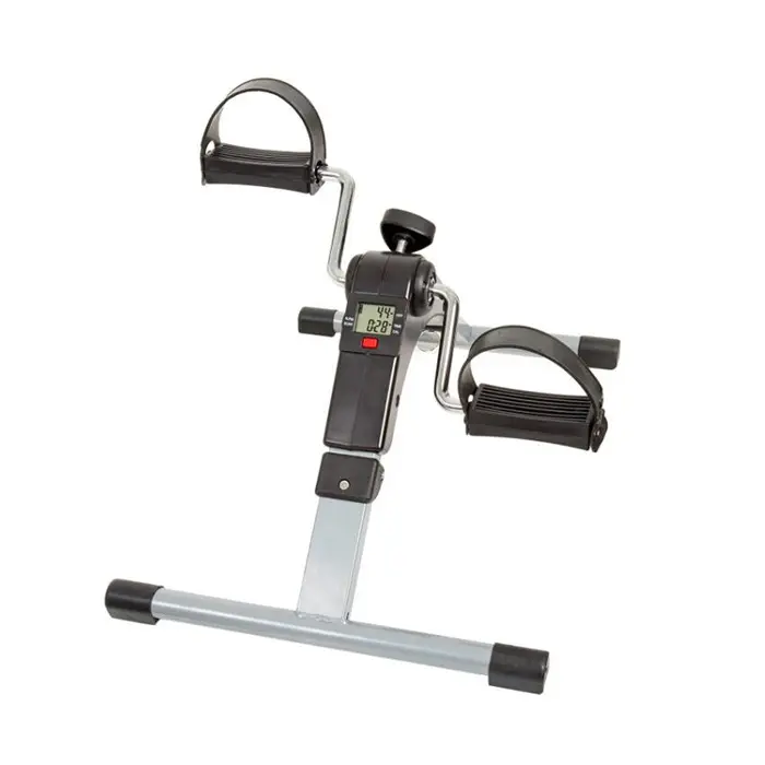 Portable Folding Fitness Pedal Stationary Under Desk Indoor Exercise Bike for Arms, Legs, Physical Therapy