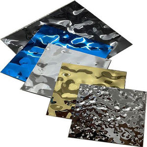 Arte de panel de pared ondulado 3D hecho de acero inoxidable de grado 316L - Product Image 1