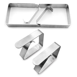 <span class=keywords><strong>Nappe</strong></span> de camping ultralégère réglable en acier inoxydable 304 Pinces fixes Clips réglables Crochet de fixation de table - Product Image 4