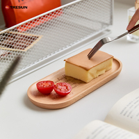 Plateau de service ovale en bois de hêtre massif, plateau alimentaire sûr pour le petit-déjeuner, le pain, gravé au laser, idéal comme cadeau