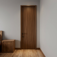 Peau de porte moulée en mélamine HDF moderne, étanche, 4 mm, directement de l'usine, pour appartement, chambre, hôtel, porte intérieure, OEM