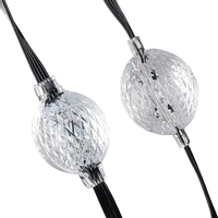 SHIJI Usine Personnalisé DC12V 3D Boule Lumineuse 360 Degrés IP67 Étanche LED Guirlande Lumineuse Point Suspendu Source Lumineuse Éclairage
