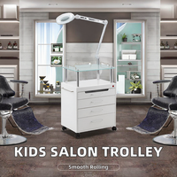 Nouveauté Chariot électrique multifonctionnel au design moderne pour salons de beauté Lampe sans ombre avec matériau métallique pour esthéticiennes