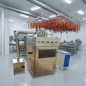 آلة تدخين صناعية أوتوماتيكية للأسماك واللحوم بسعة 30/50/100/250 كجم، فرن تدخين للنقانق والأسماك الباردة - Product Image 4