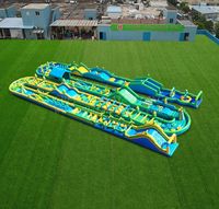 Ciudad de Diversión Inflable Comercial Personalizada, Parque de Atracciones Inflable Gigante de PVC para Alquiler en Eventos al Aire Libre