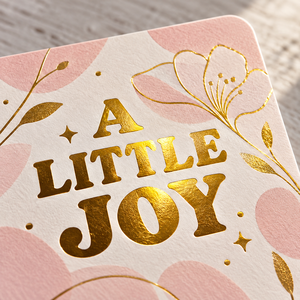 Biglietti di Auguri Personalizzati con Lamina d'Oro, Design Floreale Boho, 'Una Piccola Gioia per Te', Biglietti di Ringraziamento per Confezioni Regalo - Product Image 4