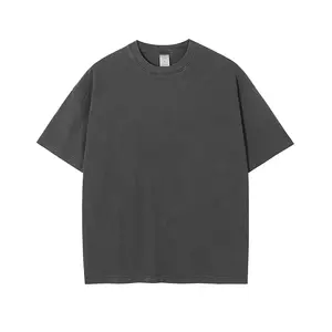 남자의 사용자 정의 대형 티셔츠 100% 면 티셔츠 제조 업체 그래픽 남여 공용 스트리트웨어 힙합 빈 산성 워시 빈티지 티셔츠