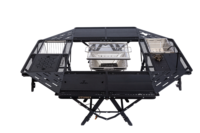 Table de camping pliable IGT, convertible, portable, en aluminium, hauteur réglable, résistante à la chaleur, écologique, rangement, barbecue, pique-nique, plage