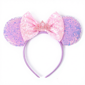 DREAM FASHION Diadema Unisex de Mickey con Lentejuelas Brillantes y Lazo, Estilo Dulce, Aro de Tela para el Cabello, Accesorios para el Cabello - Product Image 4