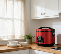 Cuiseur à riz électrique intelligent Oulik 1L-2.8L avec contrôle numérique du minuterie, cuve antiadhésive, tasse doseuse portable, spatule, écologique